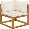 Image de vidaXL Banc de jardin 2 places avec coussins blanc crème