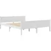 Image de vidaXL Lit en bois massif de pin blanc 140x200 cm