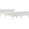 Image de vidaXL Lit en bois massif de pin blanc 160x200 cm