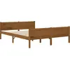 Image de vidaXL Lit en bois massif de pin brun miel 160x200 cm