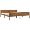 Image de vidaXL Lit en bois massif de pin brun miel 180x200 cm