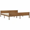 Image de vidaXL Lit en bois massif de pin brun miel 200x200 cm