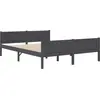 Image de vidaXL Lit en pin massif gris 120x200 cm
