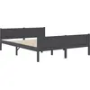 Image de vidaXL Lit en pin massif gris 160x200 cm