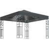 Image de vidaXL Pavillon avec guirlande lumineuse LED 3x3 m Anthracite