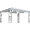 Image de vidaXL Pavillon avec double toit & guirlande lumineuse LED 3x4 m Blanc