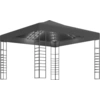 Image de vidaXL Tente de jardin avec guirlande lumineuse LED 3x3 m Anthracite