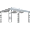 Image de vidaXL Pavillon avec guirlande lumineuse LED 4x3x2,7 m Blanc