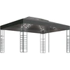 Image de vidaXL Pavillon avec guirlande lumineuse LED 3x4 m Anthracite