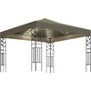 Image de vidaXL Pavillon avec guirlande lumineuse LED 3x3 m Taupe