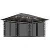 Image de vidaXL Pavillon avec moustiquaire & guirlande lumineuse LED 4x3x2,73m Anthracite