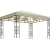 Image de Pavillon avec guirlande lumineuse LED 3x4 m blanc crème