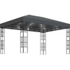 Image de vidaXL Pavillon avec guirlande lumineuse LED 3x4 m Anthracite