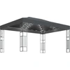 Image de Pavillon avec guirlande lumineuse LED 3x4 m Anthracite Tissu