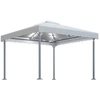 Image de vidaXL Pavillon avec guirlande lumineuse LED 300x300 cm blanc crème Aluminium