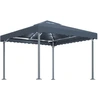 Image de vidaXL Pavillon avec guirlande lumineuse LED 300x300 cm Anthracite Aluminium