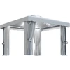 Image de vidaXL Pavillon avec rideaux & guirlande lumineuse LED 3x3 m blanc crème