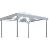Image de vidaXL Pavillon avec guirlande lumineuse LED 400x300 cm blanc crème Aluminium