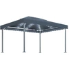 Image de vidaXL Pavillon avec guirlande lumineuse LED 400x300 cm Anthracite Aluminium