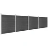 Image de vidaXL Kit d'éléments de clôture WPC 699x186 cm Noir