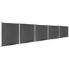 Image de vidaXL Ensemble d'éléments de clôture WPC 872x186 cm Noir