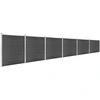 Image de vidaXL Kit d'éléments de clôture WPC 1045x186 cm Noir