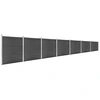 Image de vidaXL Kit d'éléments de clôture WPC 1218x186 cm Noir