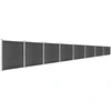 Image de vidaXL Ensemble d'éléments de clôture WPC 1391x186 cm Noir