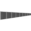 Image de vidaXL Kit d'éléments de clôture WPC 1564x186 cm Noir