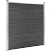 Image de vidaXL Ensemble d'éléments de clôture WPC 1737x186 cm Noir