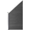 Image de vidaXL Kit d'éléments de clôture WPC 1830x(105-186) cm Noir