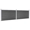 Image de vidaXL Kit d'éléments de clôture WPC 353x105 cm noir
