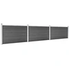 Image de vidaXL Kit d'éléments de clôture WPC 526x105 cm noir