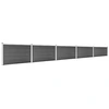 Image de vidaXL Ensemble d'éléments de clôture WPC 872x105 cm Noir