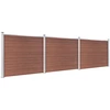 Image de vidaXL Jeu d'éléments de clôture WPC 526x146 cm Marron