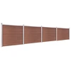 Image de vidaXL Kit d'éléments de clôture WPC 699x146 cm Marron