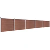 Image de vidaXL Jeu d'éléments de clôture WPC 872x146 cm Marron