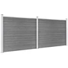 Image de vidaXL Zaunelement Set WPC 353x146 cm Grau