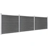 Image de vidaXL Kit d'éléments de clôture WPC 526x146 cm noir