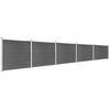 Image de vidaXL Ensemble d'éléments de clôture WPC 872x146 cm Noir