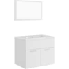 Image de vidaXL Ensemble de meubles de salle de bain blanc en bois composite