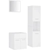 Image de vidaXL Ensemble de meubles de salle de bain blanc en bois composite