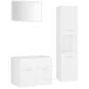 Image de vidaXL Ensemble de meubles de salle de bain blanc en bois composite