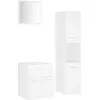 Image de vidaXL Ensemble de meubles de salle de bain blanc en bois composite