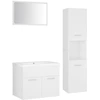 Image de vidaXL Ensemble de meubles de salle de bain blanc en bois composite