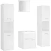 Image de vidaXL Ensemble de meubles de salle de bain blanc en bois composite