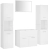 Image de vidaXL Ensemble de meubles de salle de bain blanc en bois composite