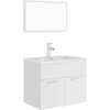 Image de vidaXL Ensemble de meubles de salle de bain blanc en bois composite