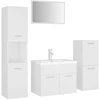 Image de vidaXL Ensemble de meubles de salle de bain blanc en bois composite