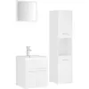 Image de vidaXL Ensemble de meubles de salle de bain blanc en bois composite